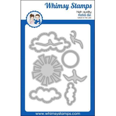 Whimsy Stamps Denise Lynn and Jennifer Dove Die - Up In The Clouds